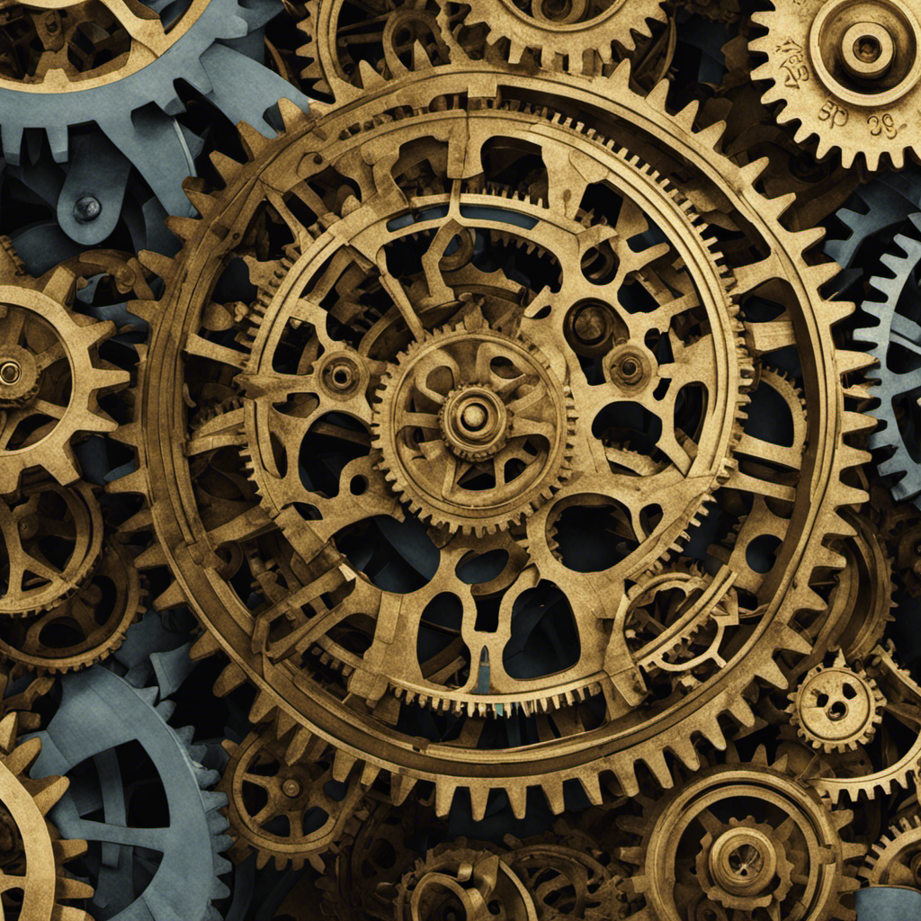 An image featuring a tangled web of intricate, interconnected gears, symbolizing the complex and convoluted nature of payroll